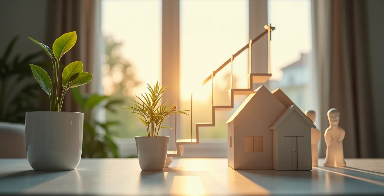 Familie plant Anpassung der Versicherungen bei Lebensveränderung