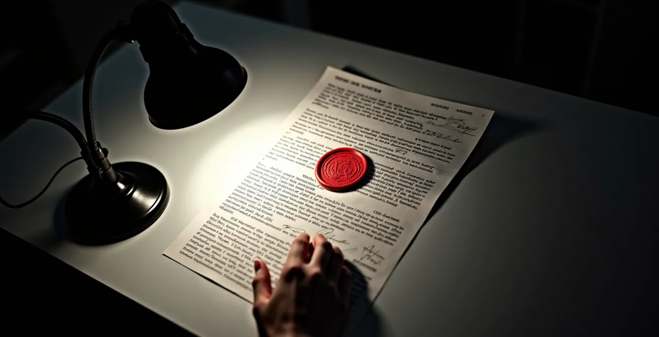 Symbolische Darstellung einer Bürodurchsuchung aus der Vogelperspektive