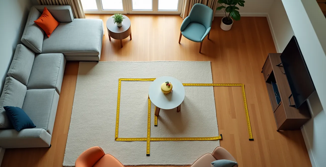 Wohnungsgrundriss mit Quadratmeter-Berechnung